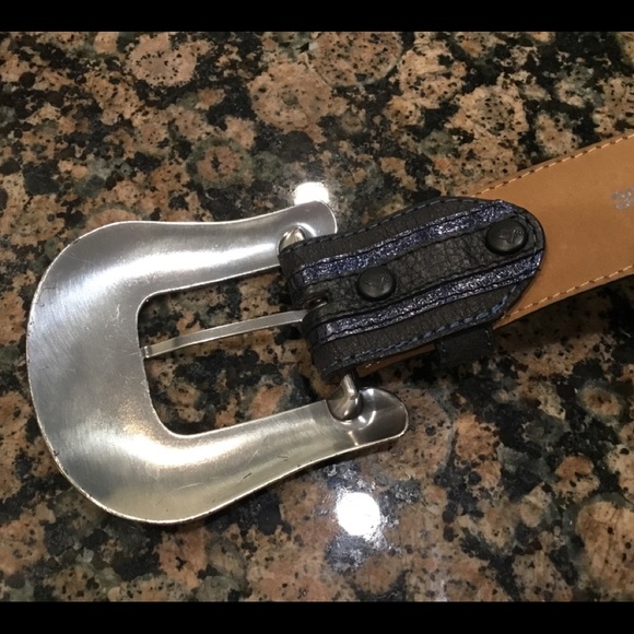 Justin Belt size 38 rhinestones embroidery studs - Picture 6 of 7